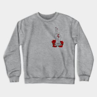 Cross Your Heart Tattoo Hand Roses Crewneck Sweatshirt